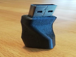 twisted usb condom charger 3d print model - Mito3D
