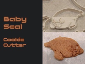 baby seal cookie cutter cdb crashdebug glubschi robbe 3d print model - Mito3D
