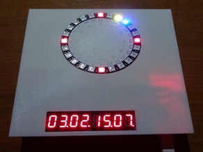 24 stunden uhr unter verwendung eines 24-led-neopixel-Ringe 3d print model - Mito3D