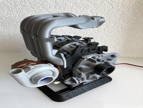 display stand mazda rx7 wankel rotary engine 13b-rew 13b rew 3d print model - Mito3D