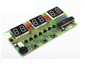 c51 digital relógio eletrônico suite diy kit de seis 6 bits eletrônicos 3d print model - Mito3D