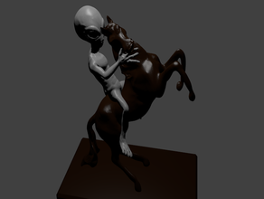 alien cheval 3d print model - Mito3D