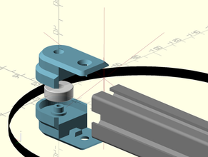 motor pulley belt inside 3030 extrusion 6mm hidden mount stepper 3d print model - Mito3D
