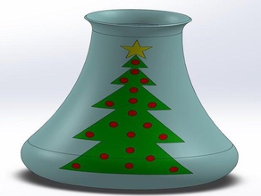 christmas tree vase - multi material mmu2s multicolor prusa i3 mk3s mk3 mmu2 mode 3d print model - Mito3D