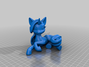 pony laying 3d print model - Mito3D