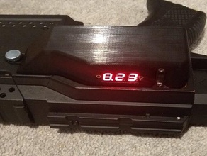 nerf stryfe der Batterie-Abdeckung voltmeter 3d print model - Mito3D