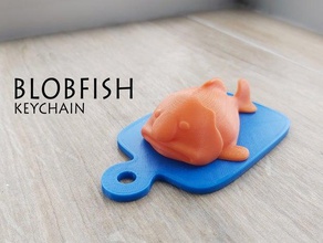 blobfish llavero animal de pescado 3d print model - Mito3D