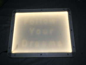 light pad - box drawing hobby images led lightbox lightpad transfer case 3d print model - Mito3D
