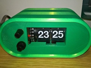 flip clock di contenitori modulari orologio clockwork recinto 3d print model - Mito3D