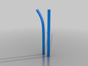 straight bendy straw 3d print model - Mito3D