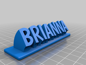 brianna personnalisé 3d print model - Mito3D