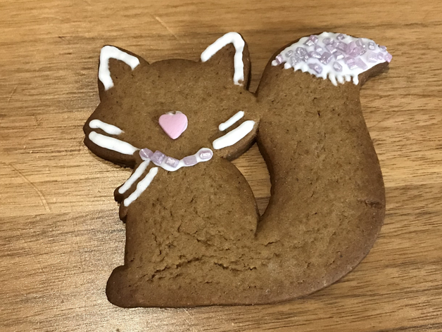 fox cortador de galletas cat cookie cookiecutter la ardilla 3D print model - Mito3D