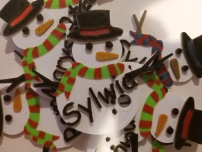 férias de natal dom tag ornamento 2020 multicolor decoração decorações enfeite enfeites presente boas festas do feriado feliz boneco neve 3d print model - Mito3D