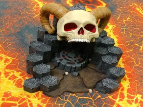 basalt terrain skull temple 40k chaos lava sigmar warhammer 3d print model - Mito3D