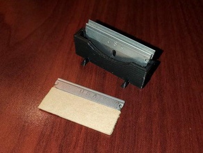 de aresta única lâmina barbear caixa - estar secretária titular borda 3d print model - Mito3D