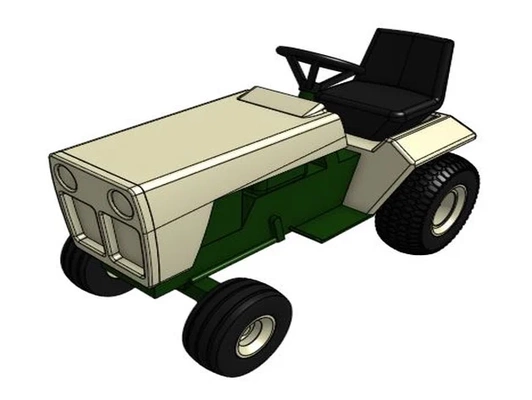 1 25 jardín tractor modelo gt1 by hijos aficiones 3d print model - Mito3D