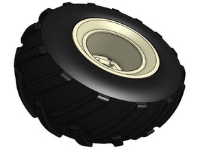 1 25 trator de jardim modelo pneus rodas 3d print model - Mito3D