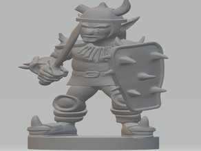 goblin chief posing d&d dnd miniature dungeons dragons 3d print model - Mito3D