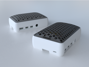 frambuesa pi4 caso de noctua 40 x 10 mm del ventilador 2 cubiertas el 40mm raspberry pi rpi4 3d print model - Mito3D