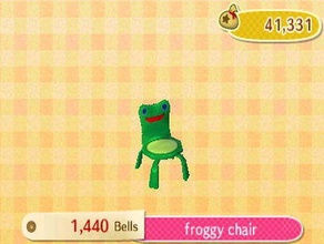 froggy cadeira de animal crossing meme memes viedo jogos 3d print model - Mito3D