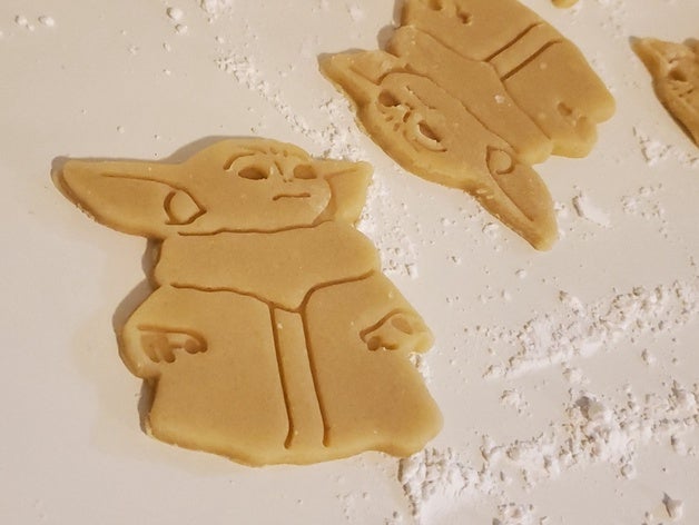 baby yoda cookie cutter 3D print model - Mito3D