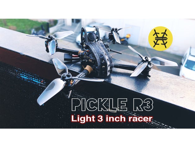 Gurke r3 3-Zoll-Licht-micro-racer-Rahmen fpv quadcopter Rahmen runcam tp3 3D print model - Mito3D