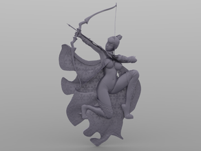 archer bow cnc cncmodel forcnc niña sexy sexywoman mujer 3d print model - Mito3D