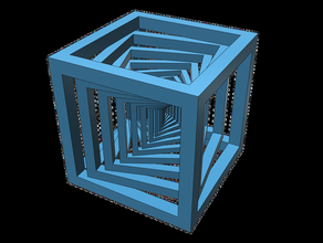 spirale ultracube cubo frattale psichedelico tirare la corda a stringa tesatura di test tortura torture trippy 3d print model - Mito3D