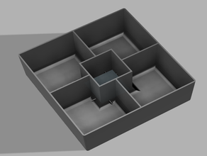 water plant - 4 spaces pot 3d print model - Mito3D