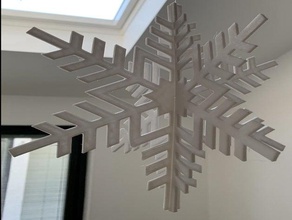 3d snowflake christmas decoration ornament 3d print model - Mito3D