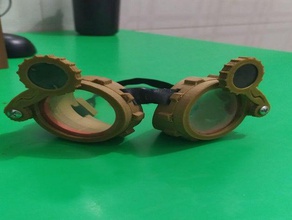 jaa do steampunk óculos v 10 a arte vidro engrenagem e de proteção steam punk 3d print model - Mito3D