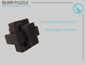 six pièces en ronce de - puzzle 3d print model - Mito3D