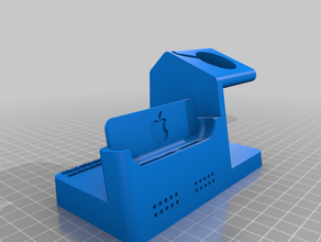iphone x + watch docking station iphonex stand 3d print model - Mito3D