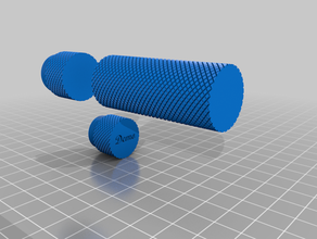 very small knurled container 3d print model - Mito3D