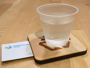 iş coaster dağıtım kartı kart sahibi mesleki kartları drinkcoaster içecek 3d print model - Mito3D