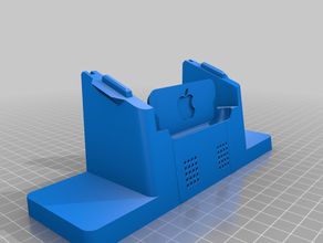 tag connected iphone stand charger 3d print model - Mito3D
