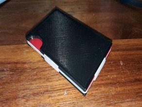 tarjeta monedero requiere de 19mm estiramiento la banda super glue asamblea requerida crédito titular fácil impresión multimaterial billetera 3d print model - Mito3D