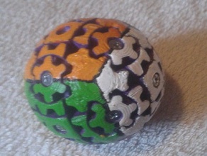 engrenagem esfera de quebra-cabeça 3x3x3 rubiks cube 3d print model - Mito3D