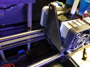 replicator 2x parçası soğutma fanı monte edin rep2x 3d print model - Mito3D