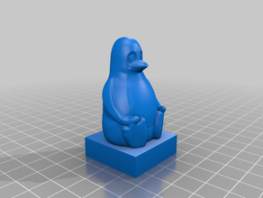 assis tux duplo compatible brique lego logo linux pingouin 3d print model - Mito3D