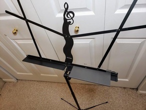 music stand extension holder 3d print model - Mito3D