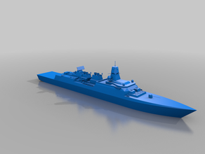 fictif de la frégate guerre inspiré ffg epg l'allemand l'otan marine navire vls 3d print model - Mito3D