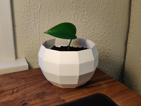 low poly plant pot 3d print model - Mito3D