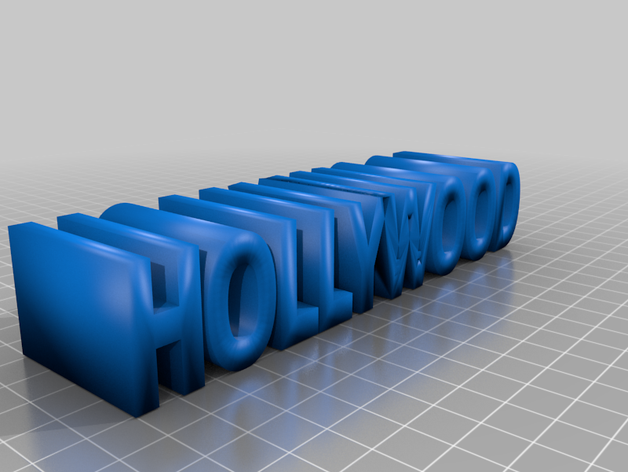 hollywood harfleri 3D print model - Mito3D