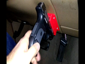 magnetic pistol holder vehicle dash dashboard mount 3d print model - Mito3D
