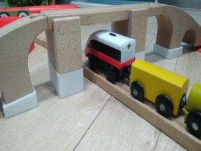 lillabo montante ikea con il treno le rotaie del trenino di legno 3d print model - Mito3D