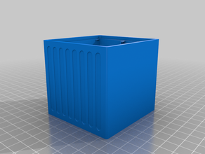 apilable resistencia de la caja almacenamiento - medio y 2 cajones personalizado 3d print model - Mito3D