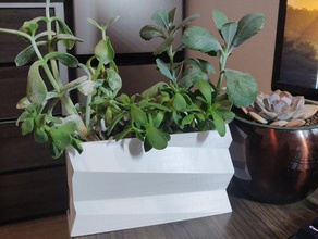2 geometrik ekici çiçek saksısı vazo bitki bitkiler pot 3d print model - Mito3D