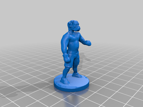 boxer male dnd miniature pathfinder 3d print model - Mito3D