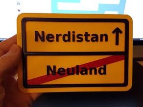 nerdistan - nerd ortstafel c non uplink 3d print model - Mito3D